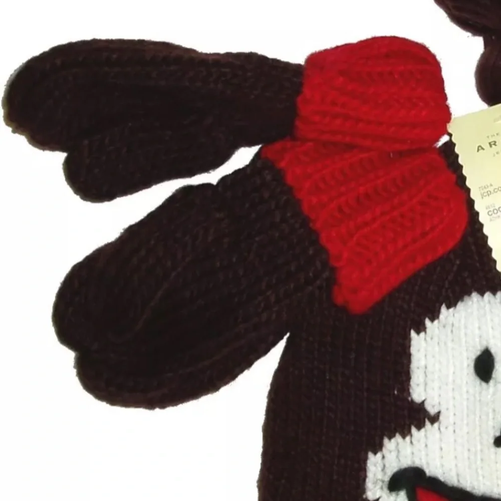 Cap Hat Beanie Mittens Brown Monkey Boys Knit Skull Caps Ear Flaps Toddlers